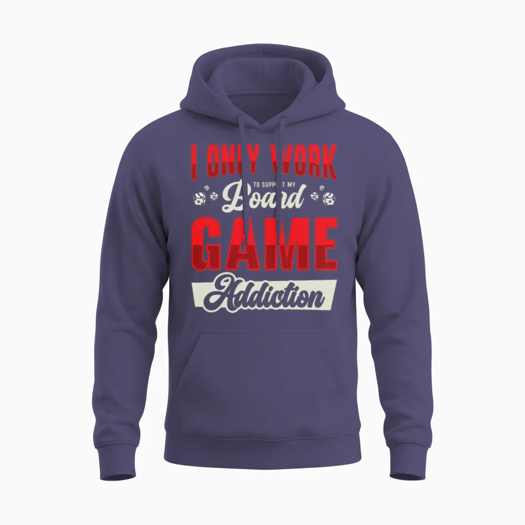 Board Game Addiction Board Game Fan Tabletop Unisex Hoodie in Heather Sport Dark Navy