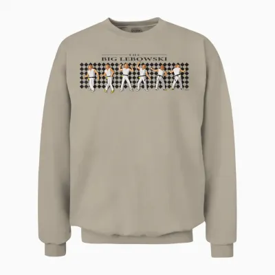 The Big Lebowski the Dude Checkerboard Dance Unisex Sweatshirt - Sand