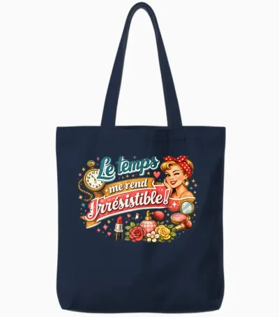 Cadeau Anniversaire Femme Original Humour Drole Irrésistible Tote Bags - Navy