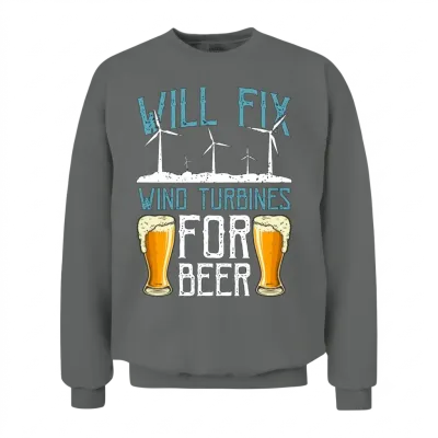 Wind Turbine Tech Will Fix Wind Turbines Windmill Unisex Sweatshirt - Graphite Heather