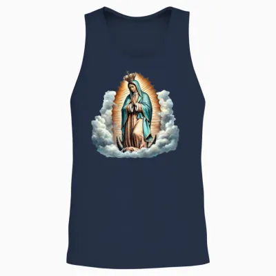 Most Searched Our Lady of Guadalupe Unisex Tank Top - Navy