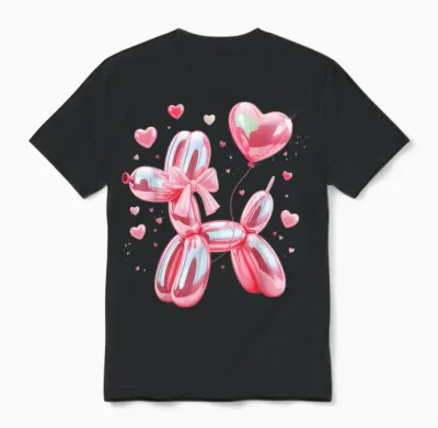 Ballon D'artiste En Forme De Chien Unisex T-Shirt - Black