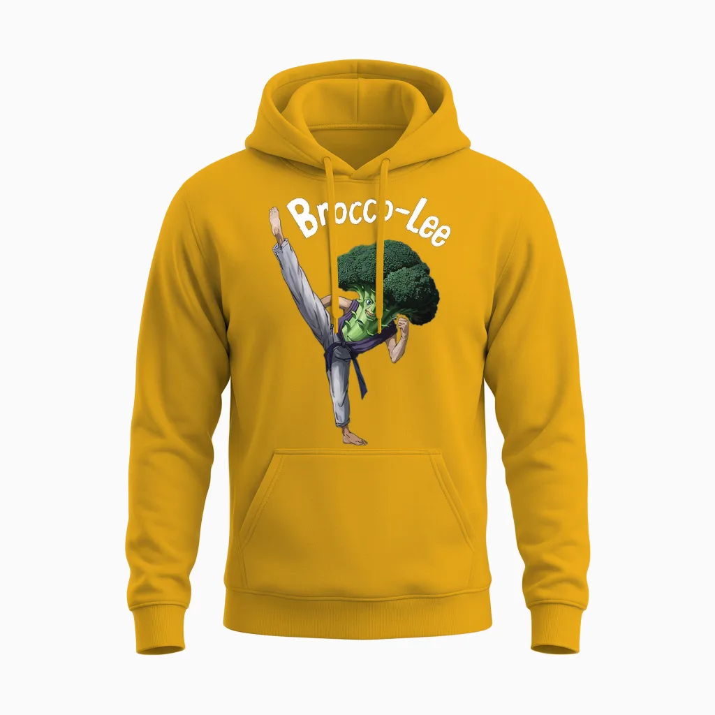 Joke Amusante Sur Les Légumes Brocco-Lee Broccoli T-Shirt Haut De Gamme Unisex Hoodie in Gold