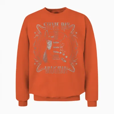 Stevie Ray Vaughan - Blues Rock Music Guitar Unisex Sweatshirt - Orange