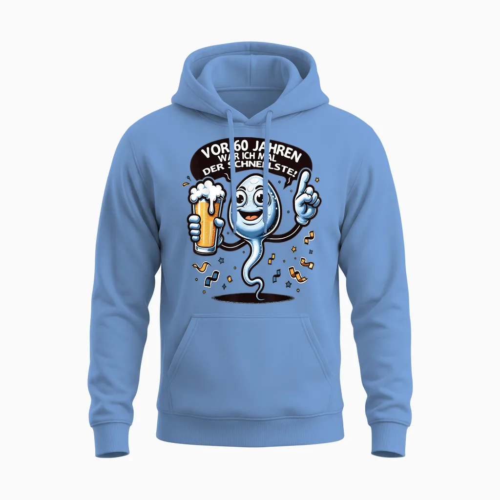Vor 60 Jahren War Ich Mal Der Schnellste 60. Geburtstag Unisex Hoodie in Carolina Blue