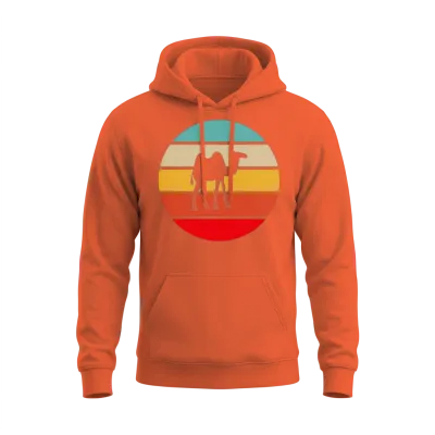 Camel Retro Unisex Hoodie - Orange