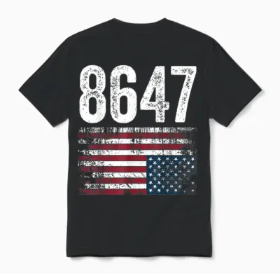 8647 Impeachment Protest Unisex T-Shirt - Black