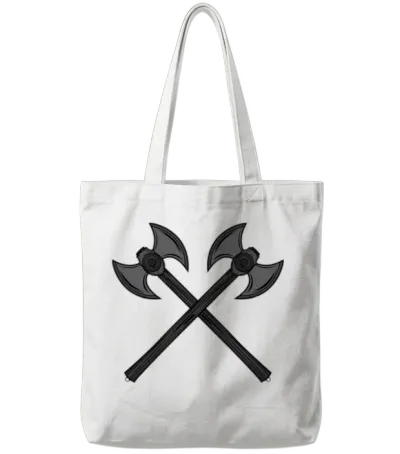 Axe Tote Bags - White