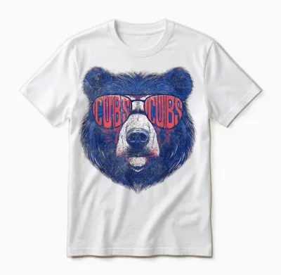 Cubs Wearing Sunglasses Retro Vintage Unisex T-Shirt - White