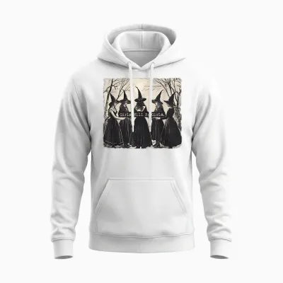 Girl Will Be Girl Lustige Hexe Halloween Vibes Feminist Unisex Hoodie - White