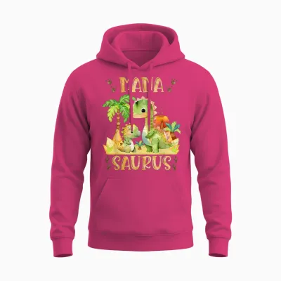 Mamasaurus Muttertag Mama Dinosaurier Mama Saurus Mütter Unisex Hoodie - Heliconia