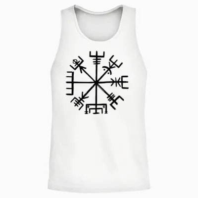 Viking Compass Unisex Tank Top - White