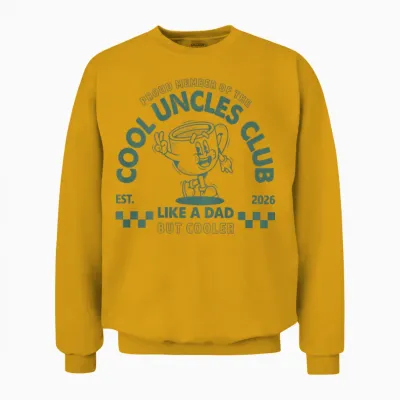 (auf Der Rückseite) Stolzes Mitglied Des Cool Uncles Club Est 2026 Unisex Sweatshirt - Gold
