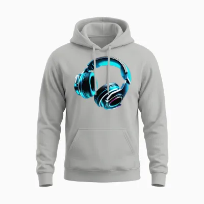 Music Adrenaline Boost Unisex Hoodie - Ash