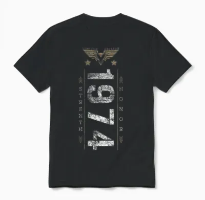 Limited Edition 1974 Strength and Honor Birthday Unisex T-Shirt - Black