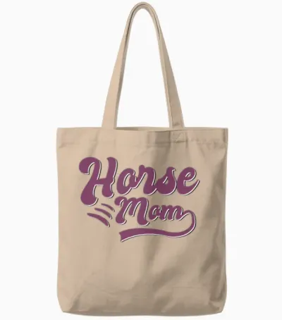 Horse Mom Tote Bags - Natural