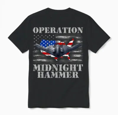 B-2 Stealth Jet Shirt Operation Midnight Hammer Unisex T-Shirt - Black