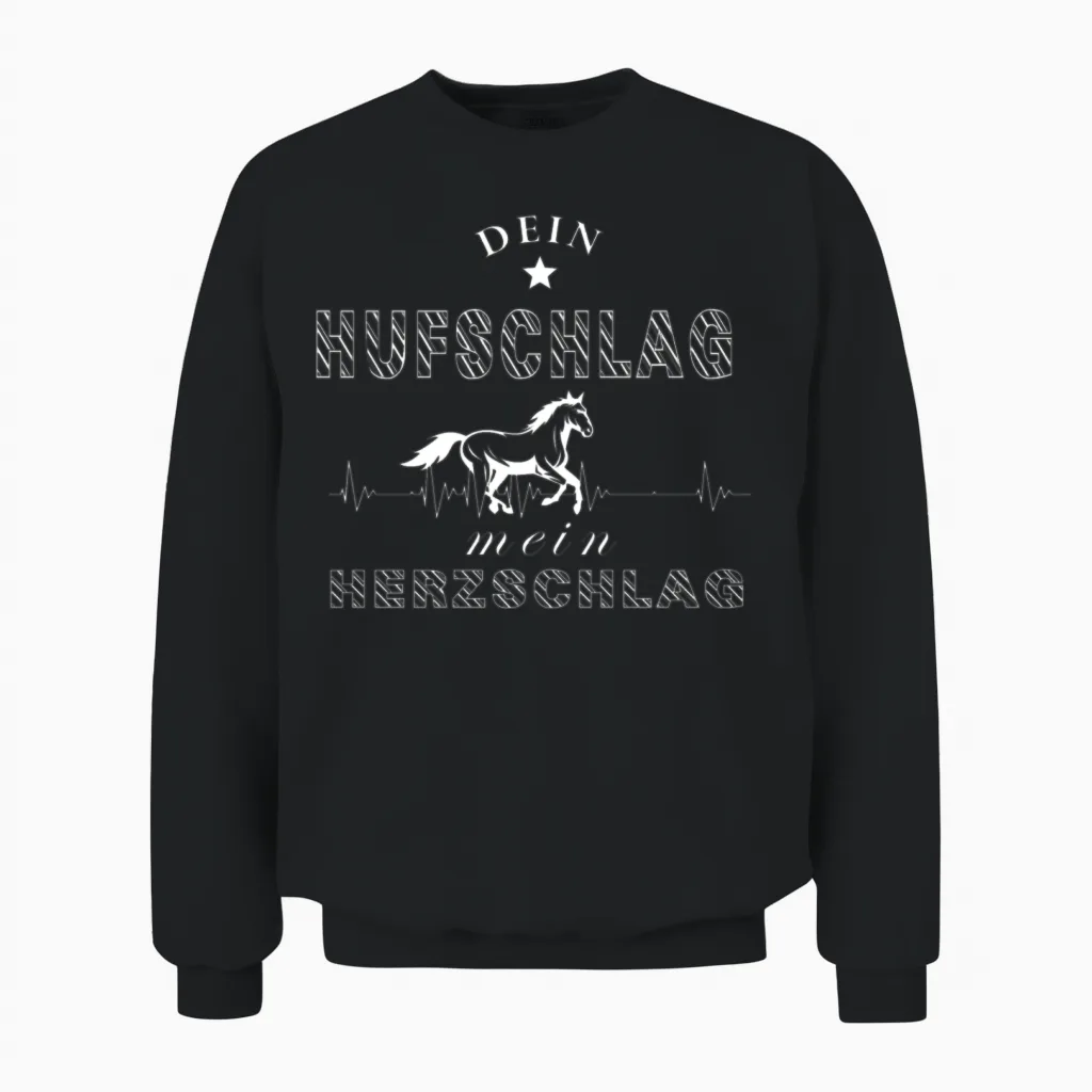 Horse Logo - Lovers Unisex Sweatshirt in Black