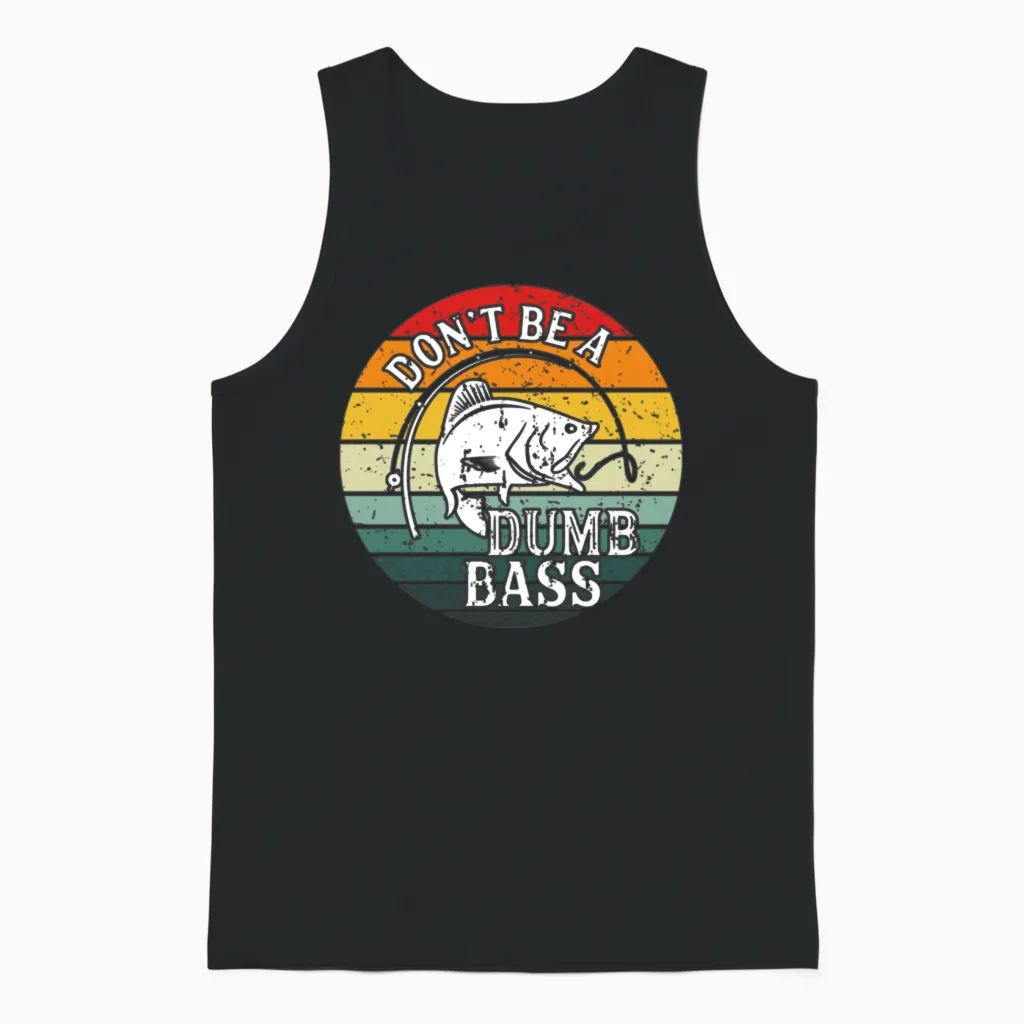 Funny Fishing Quotes Unisex Tank Top in Black