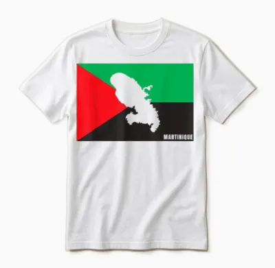 Drapeau Et Carte Martinique 972 Cadeau Martiniquais Unisex T-Shirt - White
