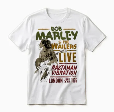 Bob Marley Btrtw the Wailers Live Unisex T-Shirt - White