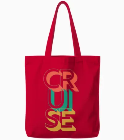 Retro Cruise Tote Bags - Red