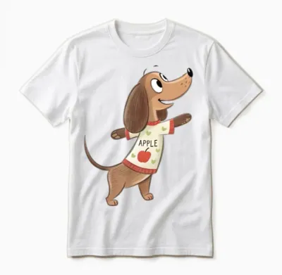 Cute Dog Unisex T-Shirt - White