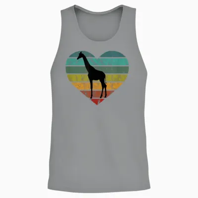 Rette Serengeti Safari Kenia Afrika Herz Ich Liebe Giraffen Unisex Tank Top - Sport Grey