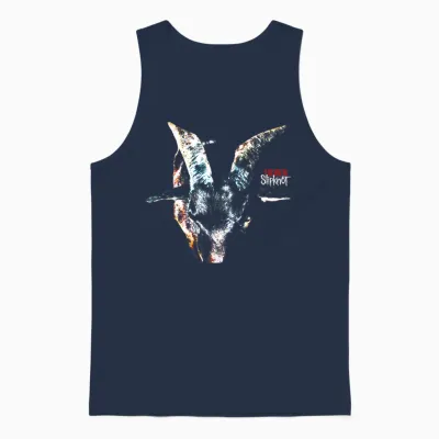 Offizielles Slipknot Iowa T-Shirt - Schwarz, Kurzarm, Unisex, Klein, Klassische Passform, Musik, Slipknot Fans Unisex Tank Top - Navy