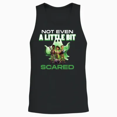 Not Even a Little Bit Scared Funny Halloween Unisex Tank Top - Black