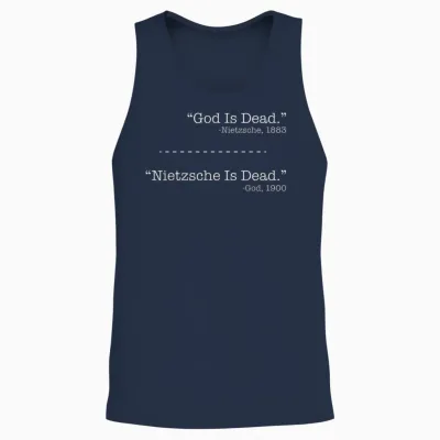 Philosophie Theorie Friedrich Nietzsche Gott Ist Tot -Nietzsche Unisex Tank Top - Navy