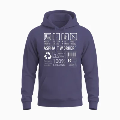 Asphalt Worker T Shirt - Multitasking Job Gift Ite Unisex Hoodie - Heather Sport Dark Navy
