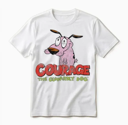 Courage the Cowardly Dog - Lovers Unisex T-Shirt in White