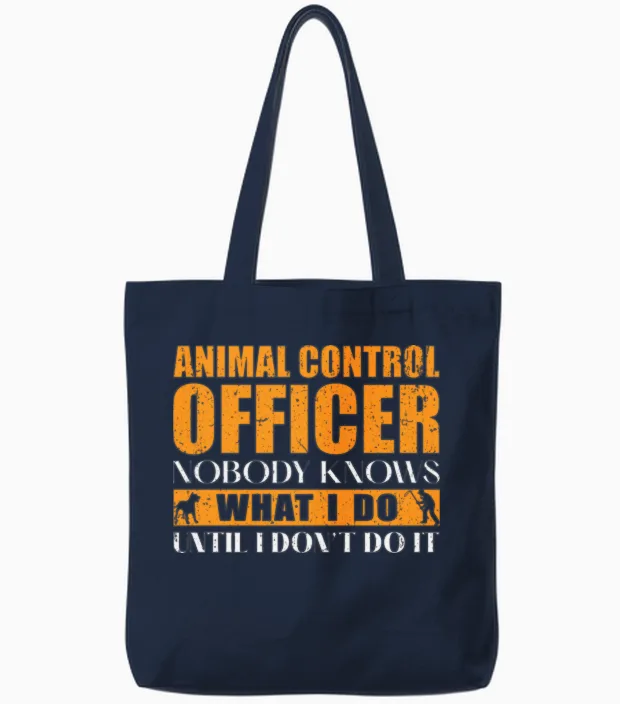 Animal Control Officer Police & Law Gift Tote Bags in Navy