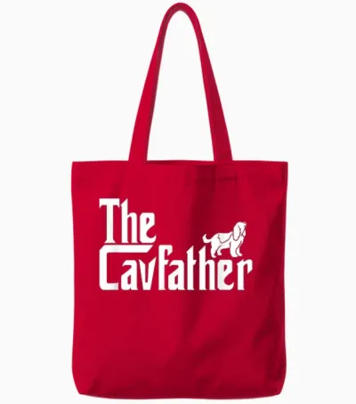 Cavalier King Charles Spaniel Ruby Gifts Shirt Father Tote Bags - Red