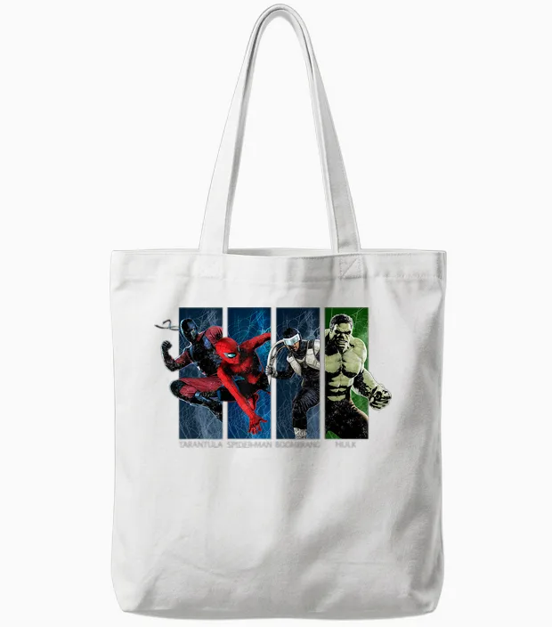 Marvel Studios Spider-Man Bnd Movie 2026 Heroes and Villains Tote Bags in White