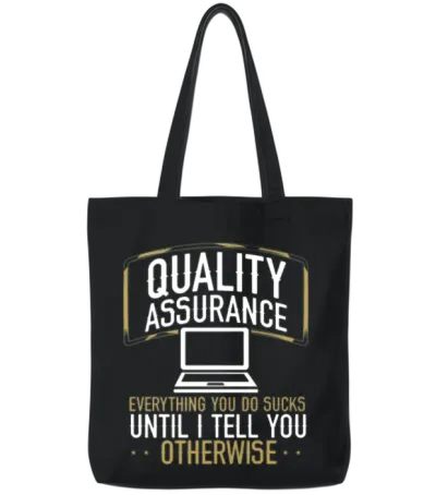 Qa Engineering Code Testing Quality Assurance Tote Bags - Black