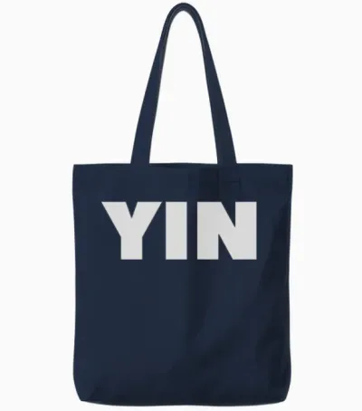 Yin / Yin Yang / Bestseller Tote Bags - Navy