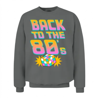 Back to the 80's Retro Carnival 80's Mottoparty Unisex Sweatshirt - Graphite Heather