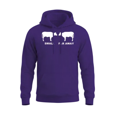 Small Cow Far Away Mens Funny Father Ted Dougal Ja Unisex Hoodie - Purple