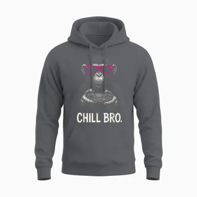 Chill Bro Cooler Affe Mit Sonnenbrille Gamer Geschenk Lustig Unisex Hoodie - Charcoal