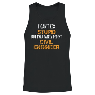 Civil Engineer, Civil Engineering Unisex Tank Top - Black