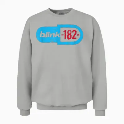 Blink-182 Official State Enema T-Shirt, White, S Unisex Sweatshirt - Ash