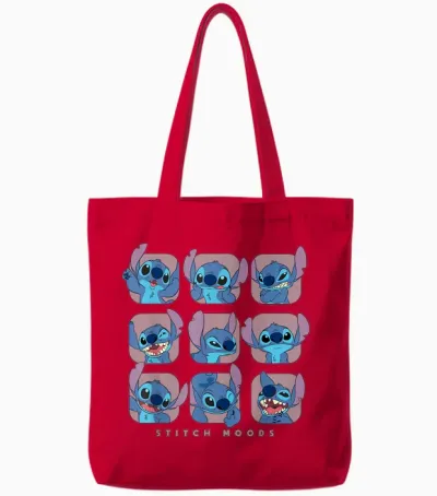 Disney Lilo and Stitch Moods Tote Bags - Red