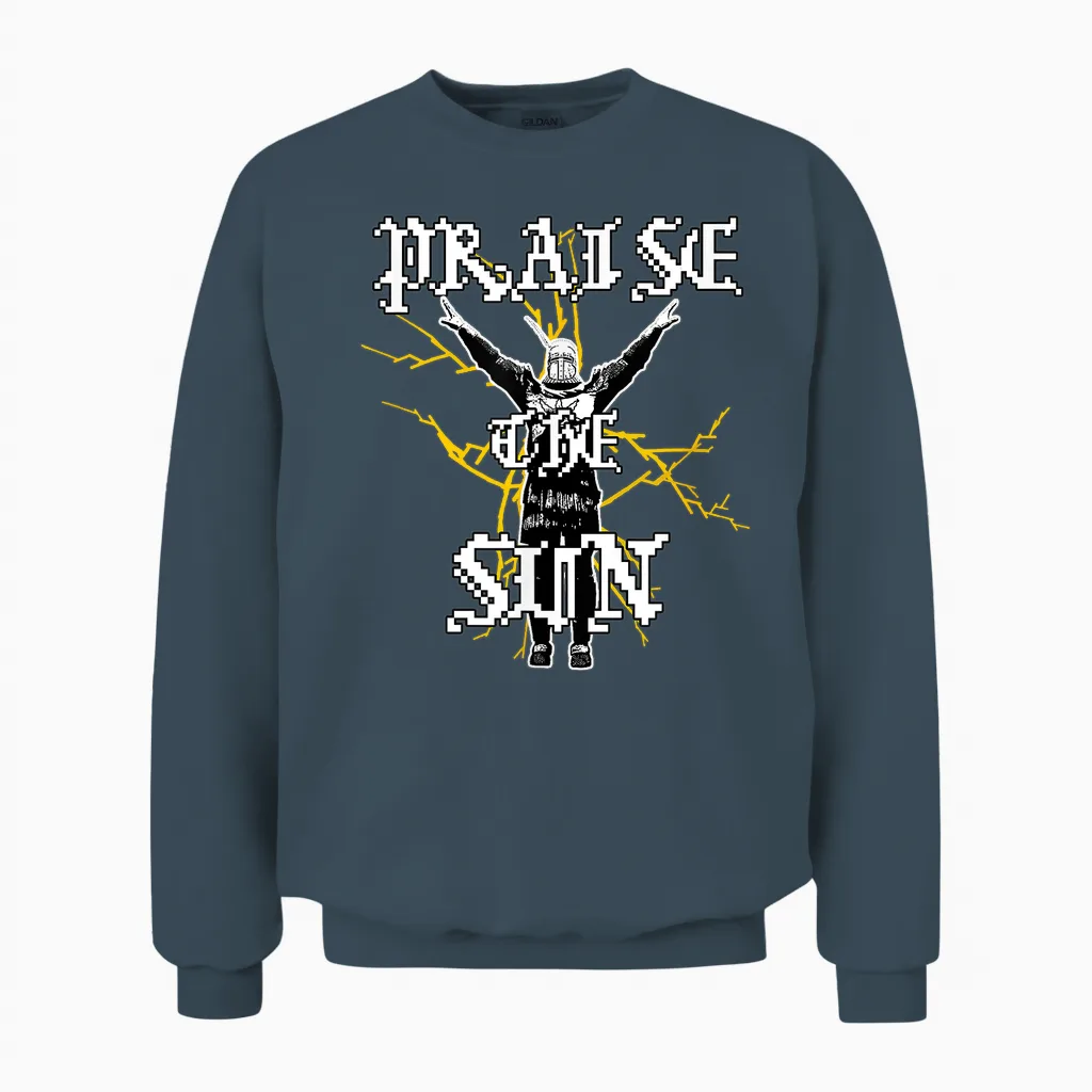 Praise the Sun Sunbro Gaming Unisex Sweatshirt in Dark Heather