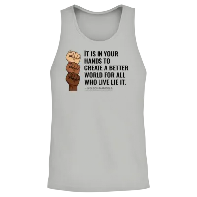 Create a Better World Unity Design Unisex Tank Top - Ash