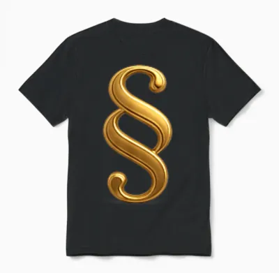 Elegant Paragraph Rechtsanwalt Student Richter Unisex T-Shirt - Black