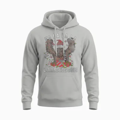 Star Wars Christmas Chewbacca Lights & Presents Fa La La Unisex Hoodie - Ash