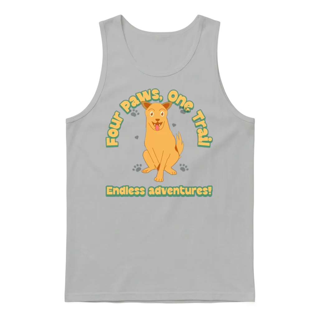 Dog Hiking Endless Adventures! Unisex Tank Top - Ash