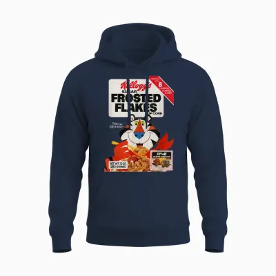 Kellogg's Frosted Flakes 1980er Müslibox Tony Der Tiger Unisex Hoodie - Navy
